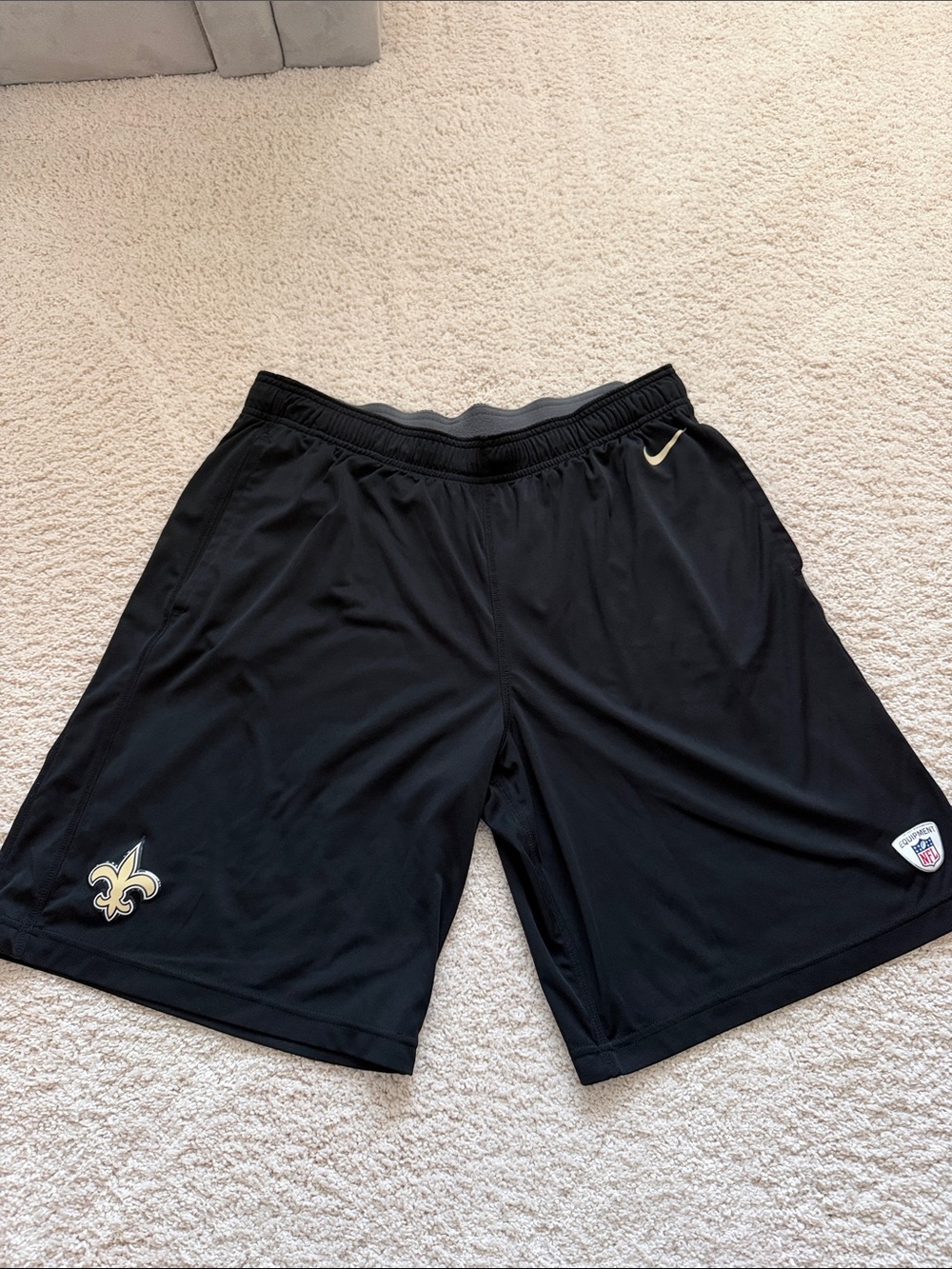 New Orleans Saints Nike Black Men's Athletic Shorts